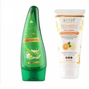 Botin Herbs Aloe Vera Gel & Vitamin C Face wash Combo (Pack of 2).